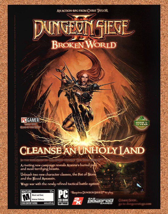 2007 Dungeon Siege II Broken World PC Original Ad - for just $17.99! 
