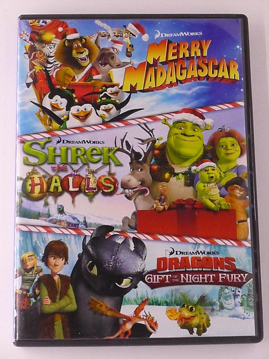 Merry Madagascar, Shrek the Halls, Dragons Gift of the Nigh.. (DVD, 3-film) - K6 - for just $3.99! 