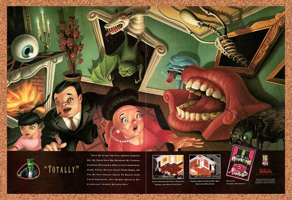 1993 Haunting Staring Polterguy Genesis Original Ad v2 - for just $19.34! 