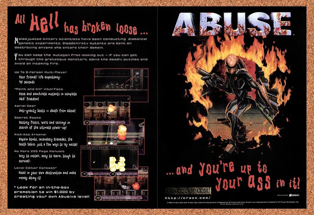 1996 Abuse PC Original Ad v1 - for just $21.49! 