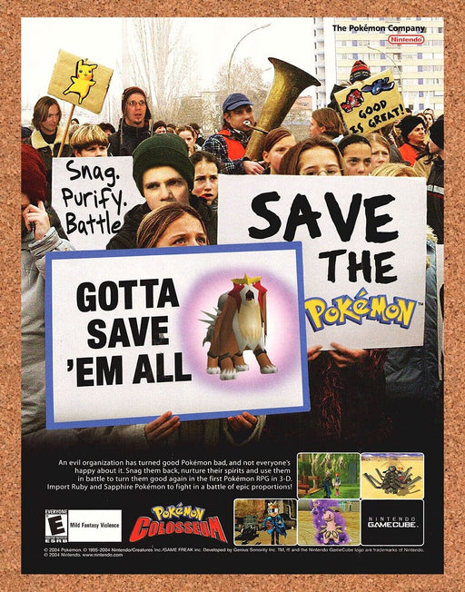 2004 Pokemon Colosseum GameCube Original Ad v1 - for just $17.99! 