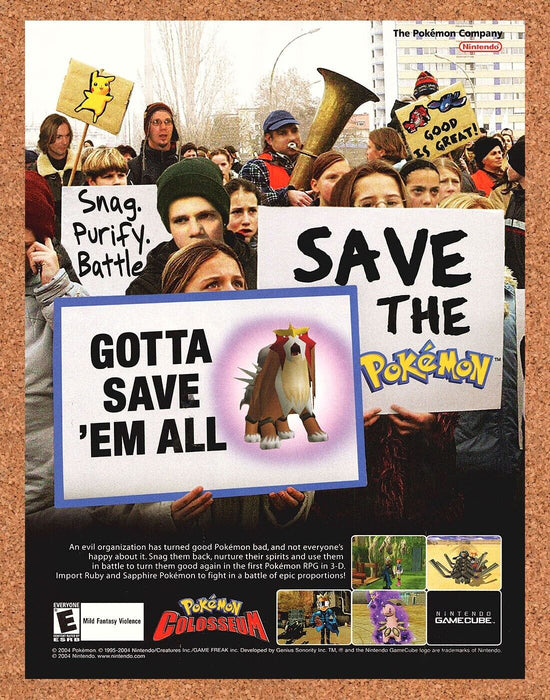 2004 Pokemon Colosseum GameCube Original Ad v1 - for just $17.99! 