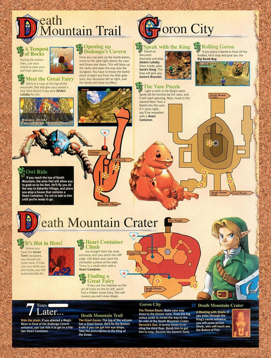 1999 Zelda Ocarina Of Time Death Mountain Trail - Crater Original Advertisement vr7 - for just $19.49! 