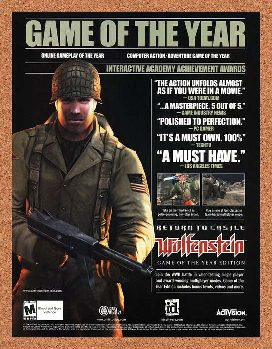 2004 Return To Castle Wolfenstein PC Original Ad v1 - for just $17.99! 
