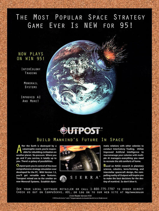 1995 Outpost PC Original Ad v1 - for just $15.29! 
