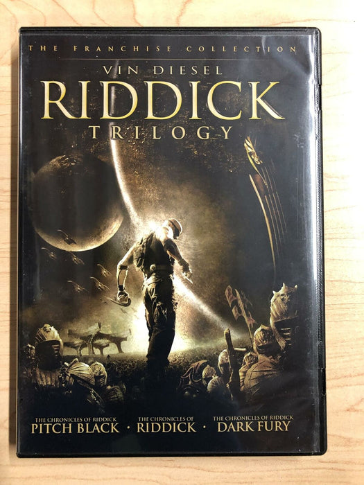 Riddick Trilogy Pitch Black, The Chronicles of Riddick, Dark Fury (DVD) - K0303 - for just $2.25! 