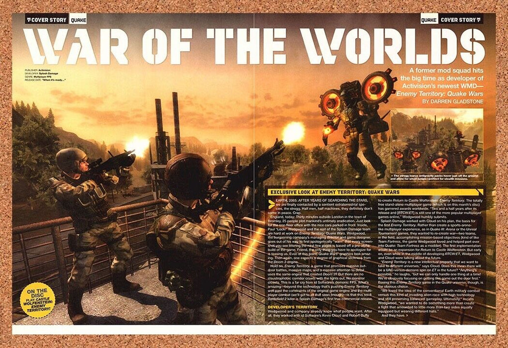 2006 Enemy Territory Quake Wars PC Original Ad v3 - for just $21.49! 