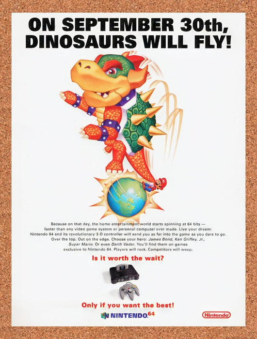 1996 Nintendo N64 Console Countdown To Release Original Ad v6 - for just $21.99! 