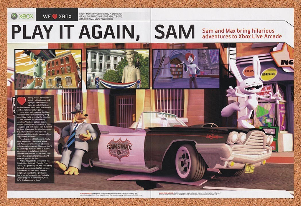 2009 Sam & Max Xbox 360 Original Ad v4 - for just $21.49! 
