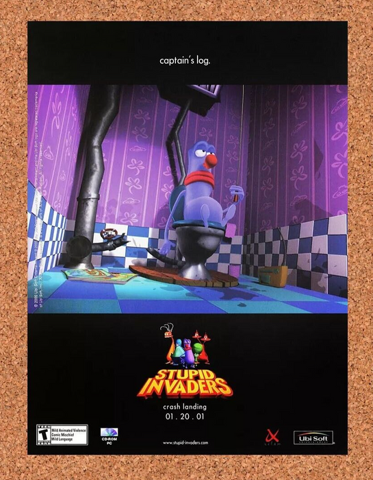 2001 Stupid Invaders PC Original Ad - for just $17.99! 