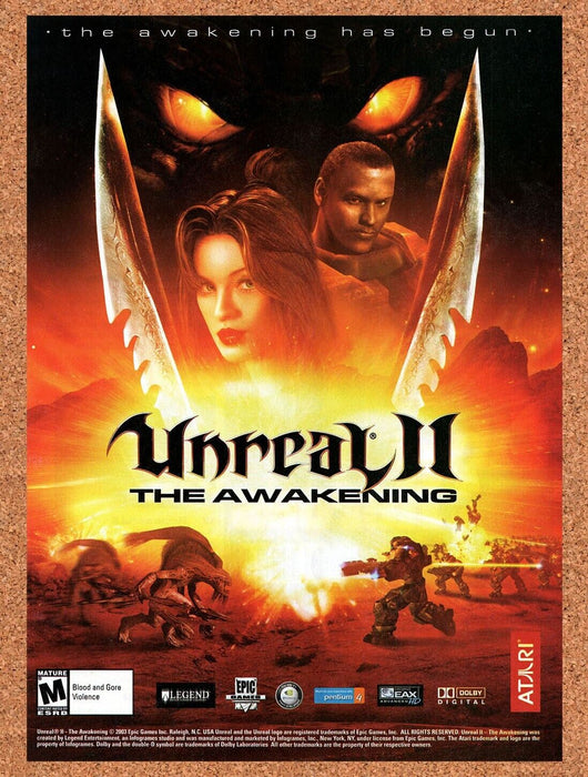2003 Unreal II The Awakening PC Original Ad - for just $17.99! 