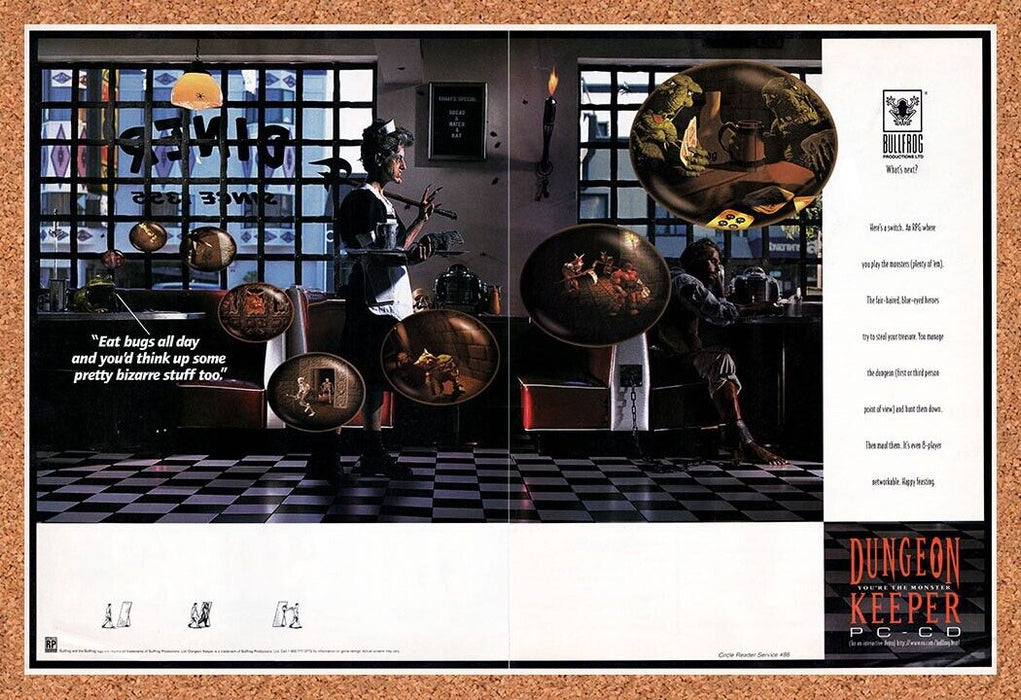 1995 Dungeon Keeper PC Original Ad - for just $21.49! 