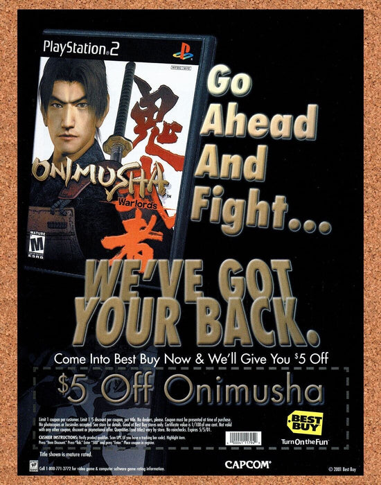 2003 Onimusha PS2 Original Best Buy Rebate Ad v2 - for just $17.99! 