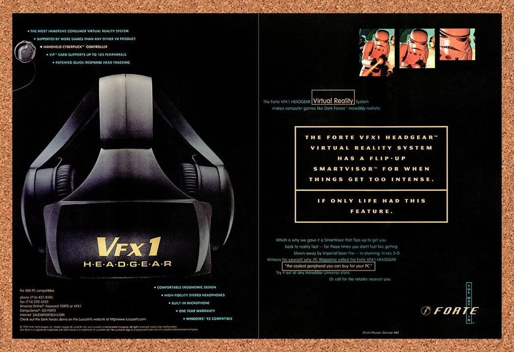 1997 Star Wars Forte VFX1 Original Ad - for just $21.49! 