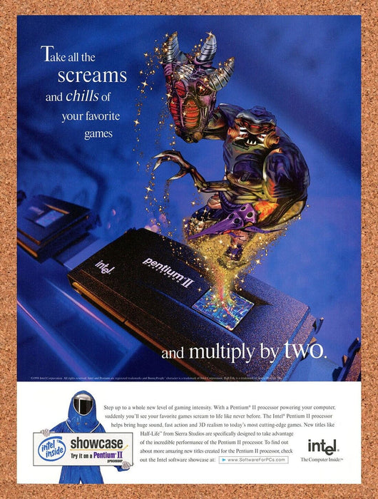 1998 Half-Life PC Original Intel Pentium Ad v1 - for just $18.99! 
