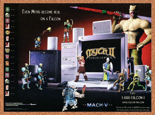2000 Myth II Soulblighter PC Original Falcon Northwest Ad - for just $17.99! 