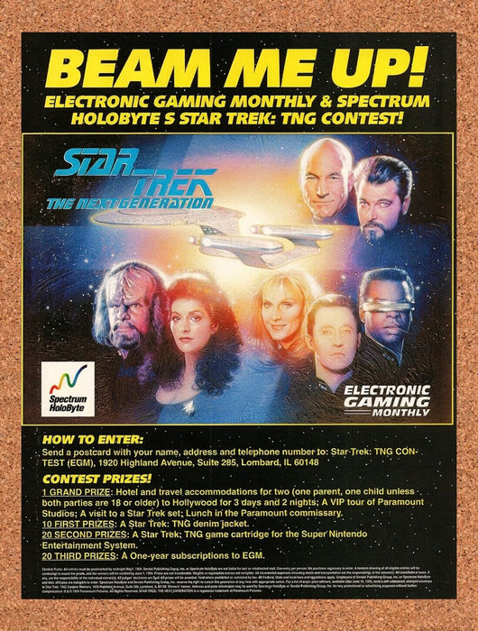 1994 Star Trek Beam Me Up Sweepstakes Original Ad v2 - for just $15.29! 