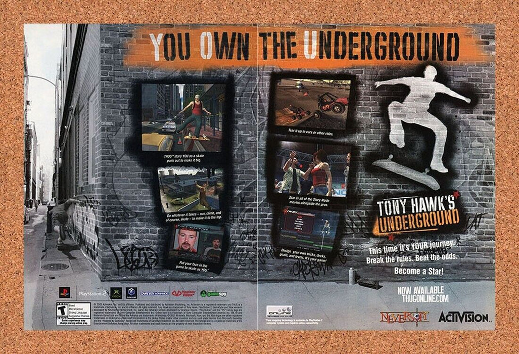 2007 Tony Hawk's Underground PS2 Original Ad - for just $21.49! 