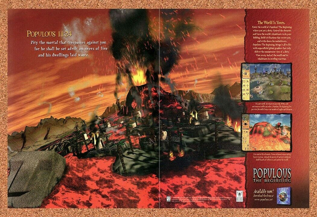 1999 Populous The Beginning PC Original Ad - for just $21.49! 
