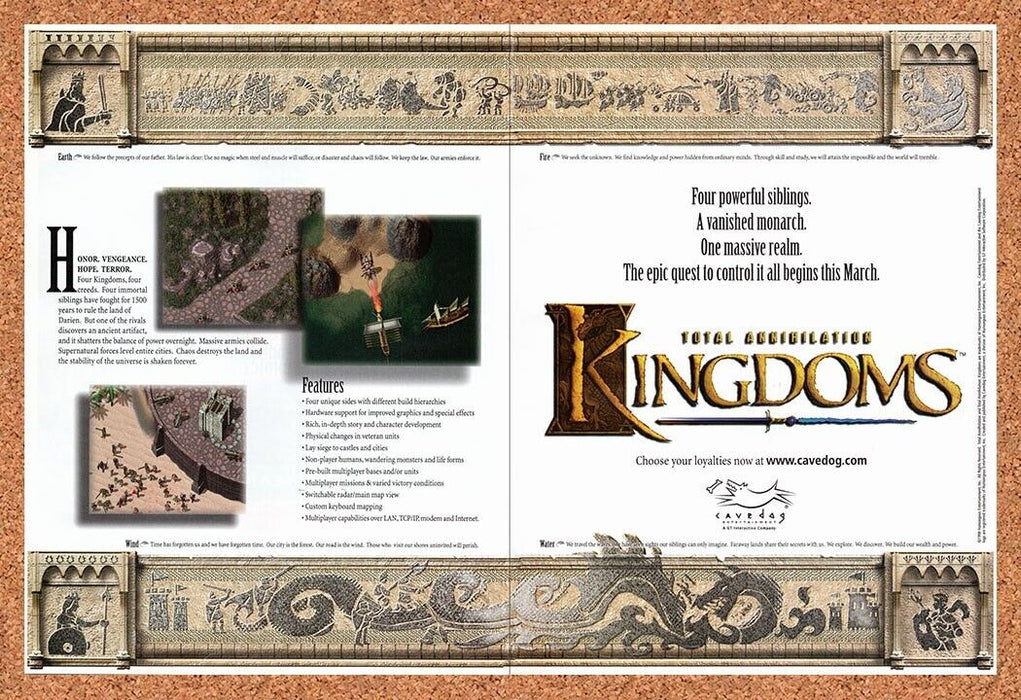 1998 Total Annihilation Kingdoms PC Original Ad v2 - for just $21.49! 