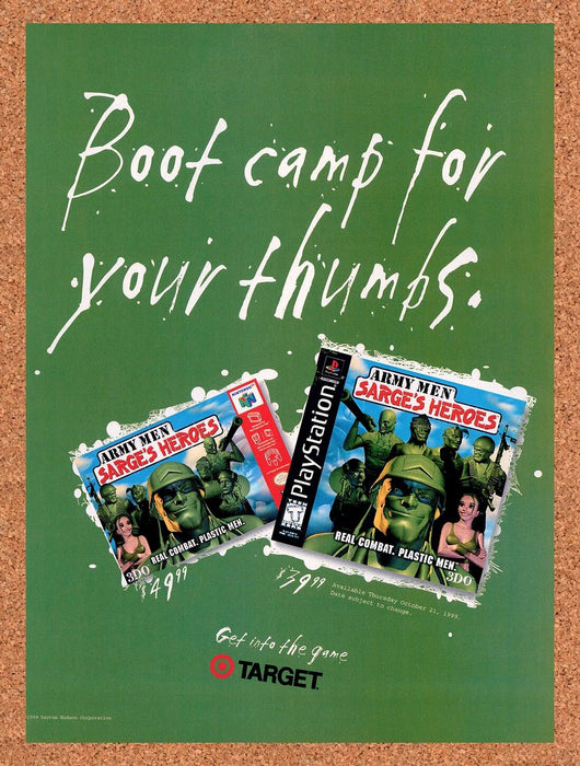 1999 Army Men Sarges Heroes At Target Original Ad v1 - for just $17.99! 