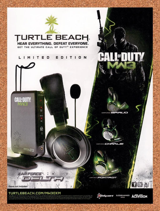 2011 Call Of Duty Modern Warfare 3 Turtle Beach Headset Original Ad v1 - for just $17.99! 