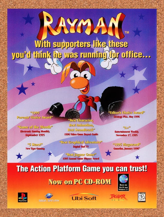 1996 Rayman Politcal Parody Original Ad v7 - for just $18.99! 