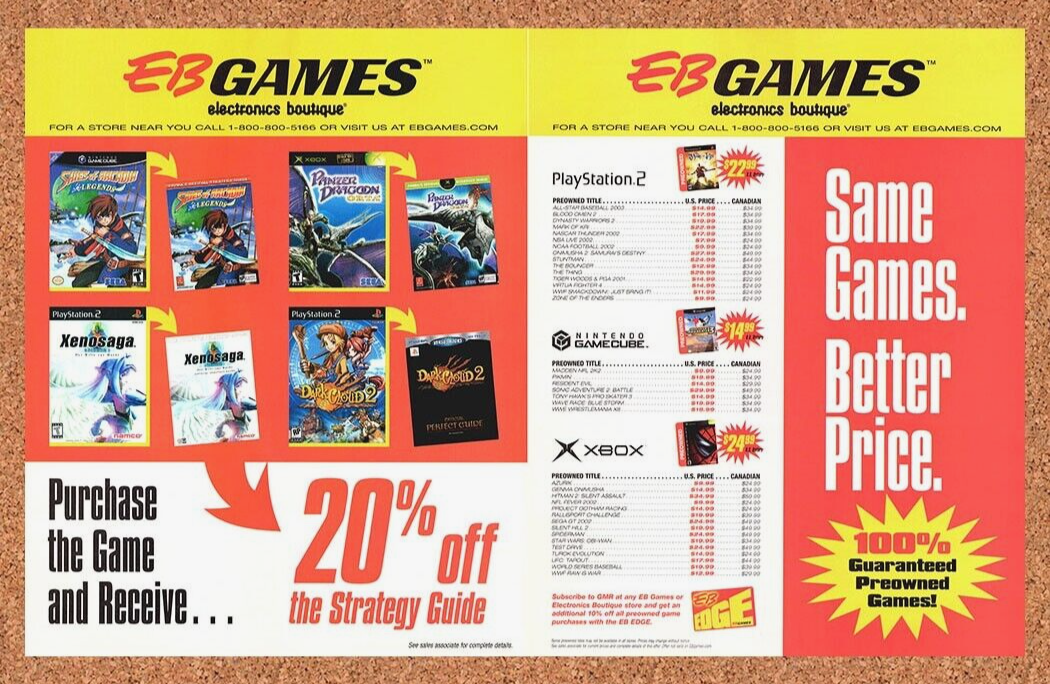 2003 EB Games GameCube Xbox PS2 Original Ad v1 - for just $21.49! 
