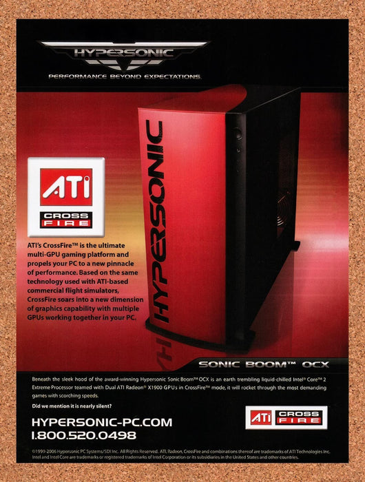 2006 ATI Radeon Crossfire Hypersonic Boom OCX Original Advertisement v4 - for just $19.49! 