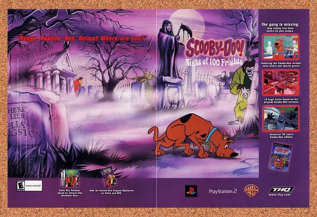 2002 Scooby-Doo Night Of 100 Frights  PS2 Original Advertisement v2 - for just $23.99! 