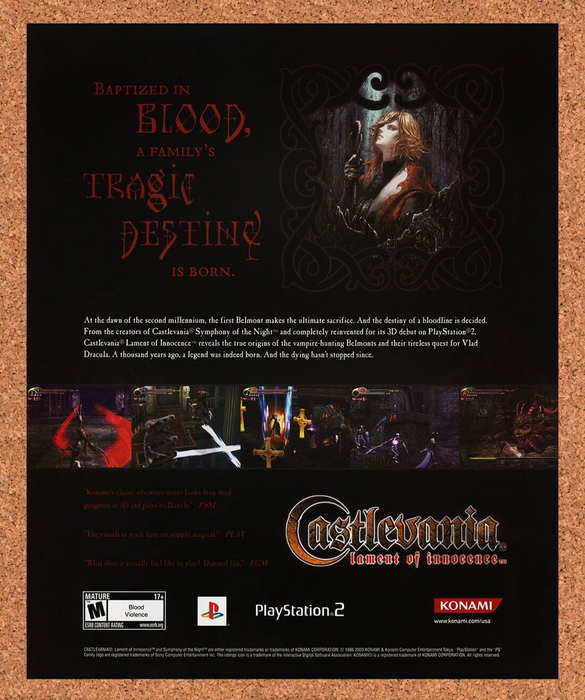 2005 Castlevania Lament Innocence PS2 Original Ad - for just $18.99! 