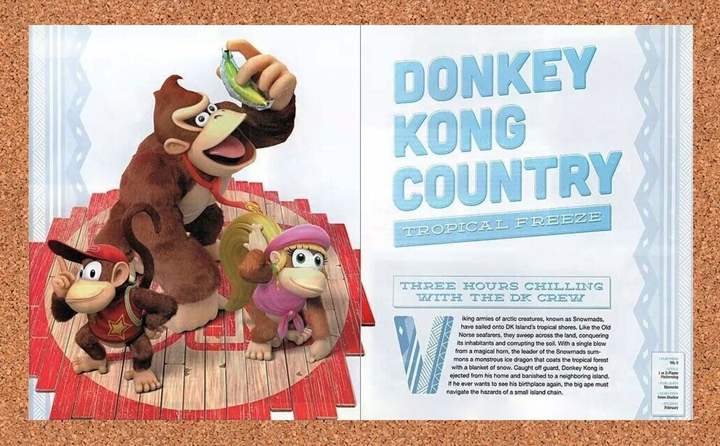 2014 Donkey Kong Country Tropical Freeze Wii U Original Ad v1 - for just $21.49! 