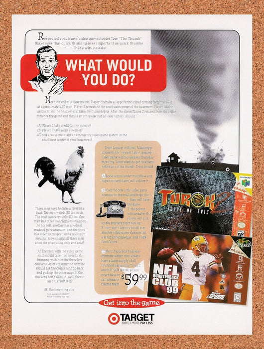 1998 Turok 2 Seeds Of Evil Target Original Ad v4 - for just $17.99! 