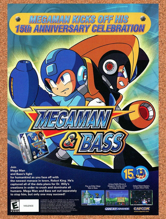 2004 Mega Man & Bass GBA Original Ad v2 - for just $17.99! 