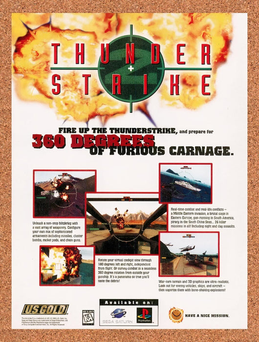 1996 Thunderstrike 2 Saturn Original Ad v2 - for just $17.99! 