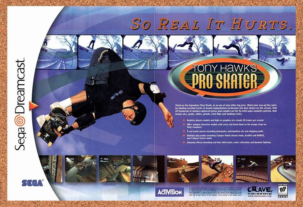 2002 Tony Hawk's Pro Skater Dreamcast Original Ad v2 - for just $21.49! 