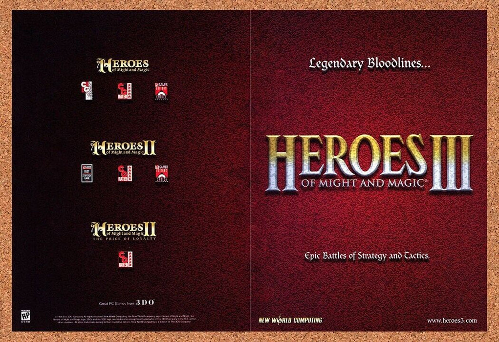 2000 Heroes Of Might And Magic III PC Original Ad v3 - for just $21.49! 