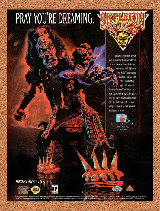 1995 Skeleton Warriors PS1 Original Ad v3 - for just $17.99! 