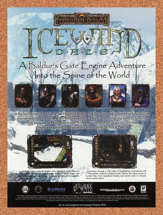 2002 Icewind Dale PC Original Forgotten Realms Ad - for just $17.99! 