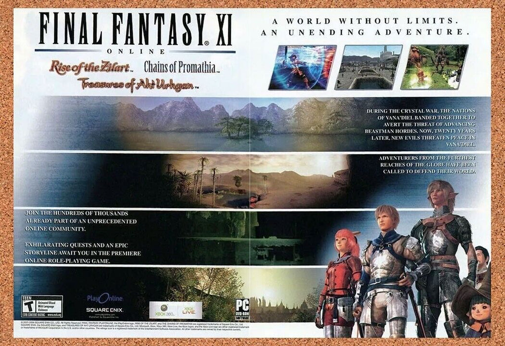 2006 Final Fantasy XI PS2 Original Ad - for just $21.49! 