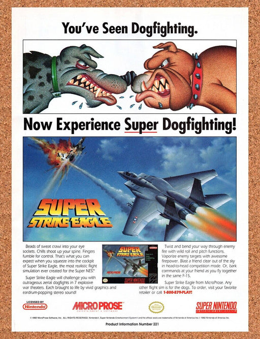 1993 Super Strike Eagle SNES Original Ad v1 - for just $17.99! 