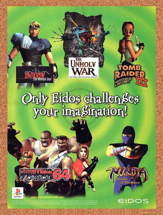 1998 Eidos PS1 Games Original Ad v5 - for just $16.19! 