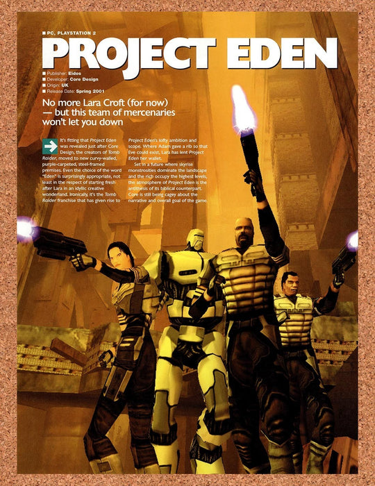 2000 Project Eden No More Lara Croft. Review Ad Original Ad vr1 - for just $16.57! 