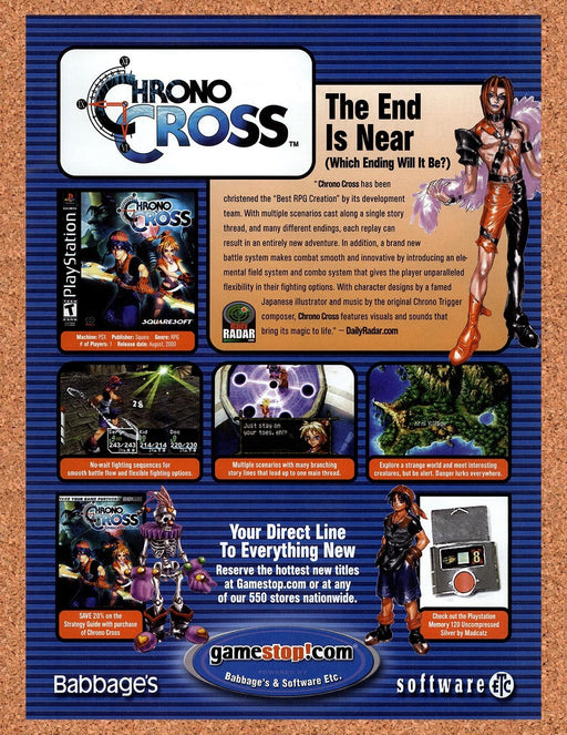 2000 Chrono Cross GameStop Original Advertisement v2 - for just $19.49! 