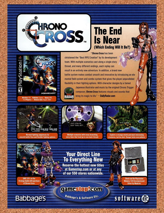2000 Chrono Cross GameStop Original Advertisement v2 - for just $19.49! 