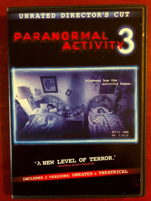 Paranormal Activity 3 (DVD, Unrated Directors Cut, 2011) - H1010 - for just $1.99! 