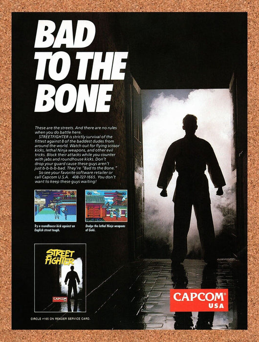1989 Street Fighter NES Original Ad v1 - for just $18.69! 
