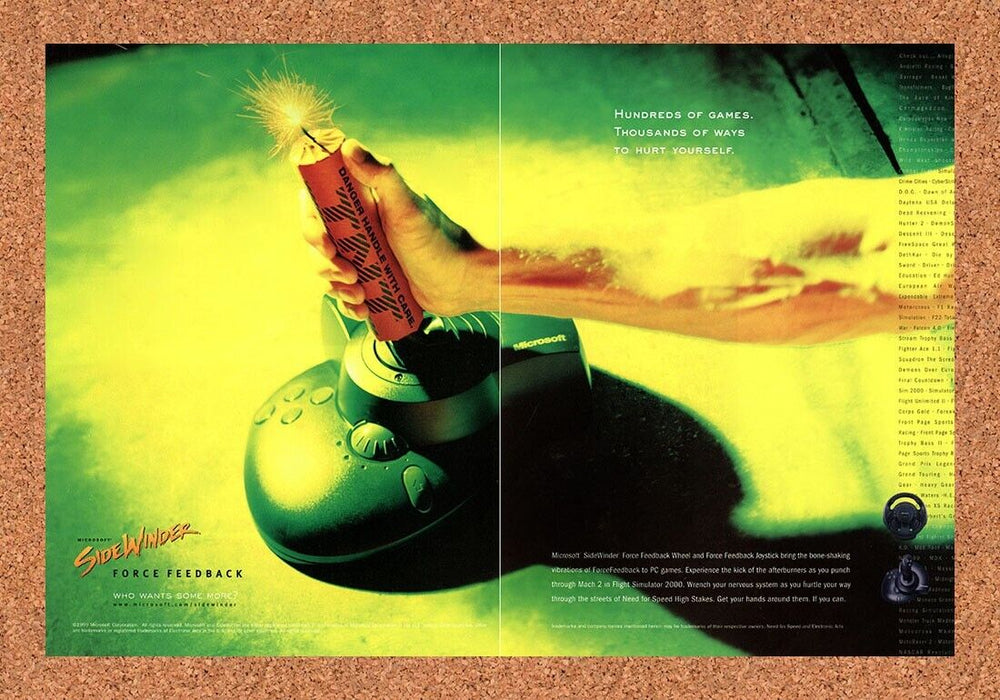 1999 Microsoft Sidewinder Force Feedback Original Ad v1 - for just $21.49! 