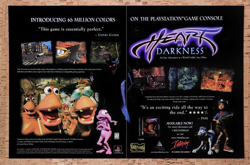 1998 Heart Of Darkness PS1 Original Ad v2 - for just $21.49! 