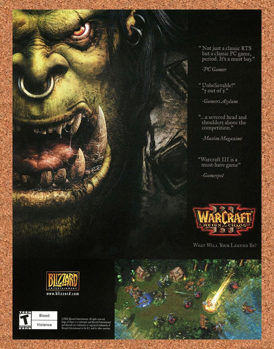 2004 WarCraft III Original Ad - for just $19.99! 
